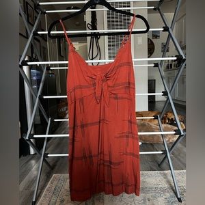 RVCA tie front slip dress/cover up